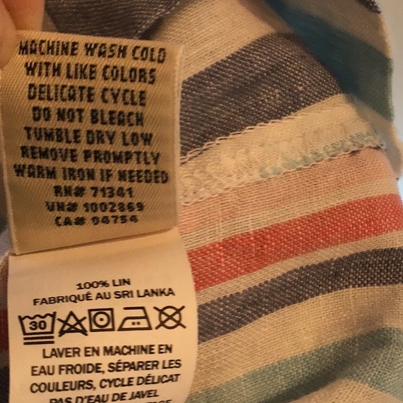 LL Bean Linen Hooded Top - Picture 3 of 6
